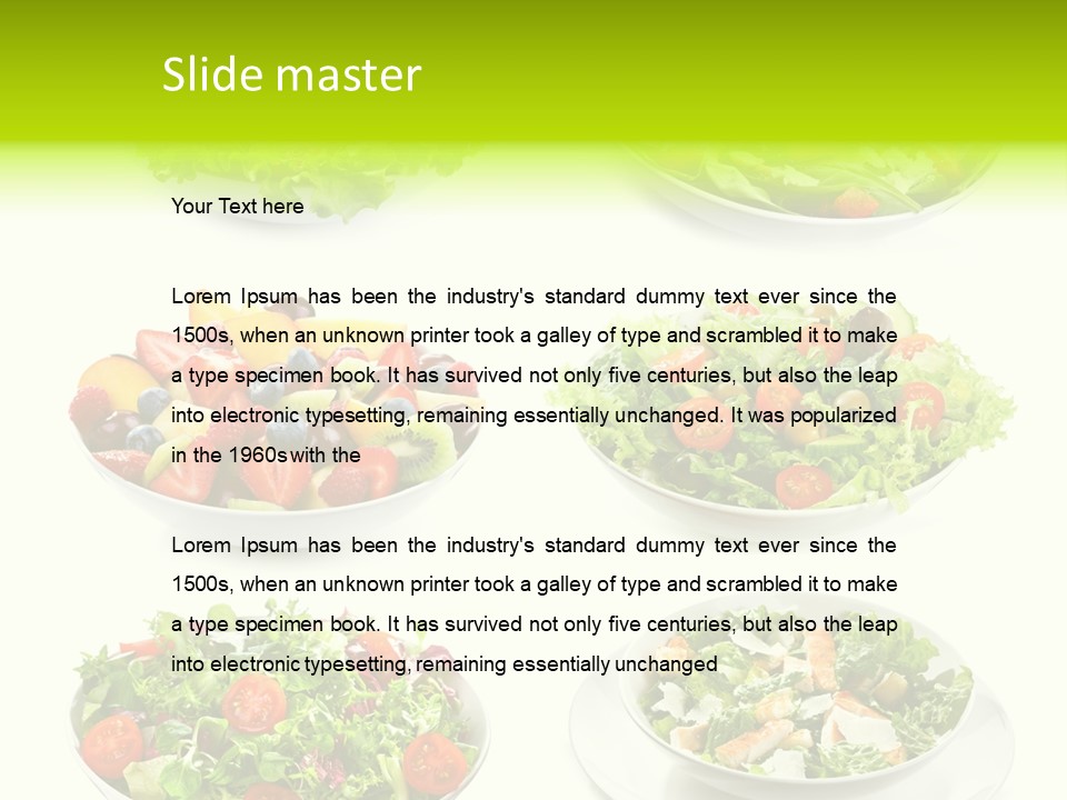 Olive Appetizing White PowerPoint Template