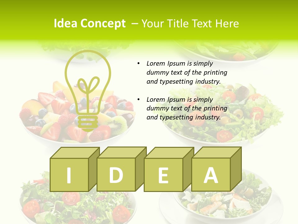 Olive Appetizing White PowerPoint Template