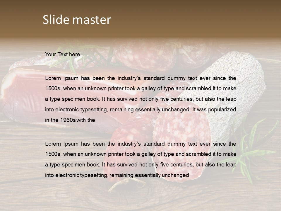 Bone Pork Various PowerPoint Template