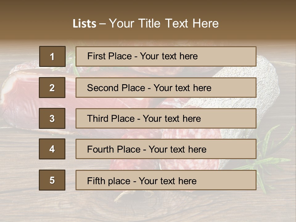 Bone Pork Various PowerPoint Template