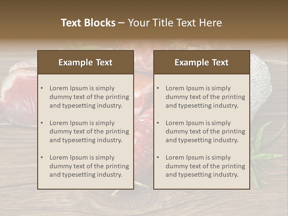 Bone Pork Various PowerPoint Template