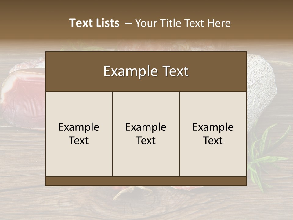 Bone Pork Various PowerPoint Template