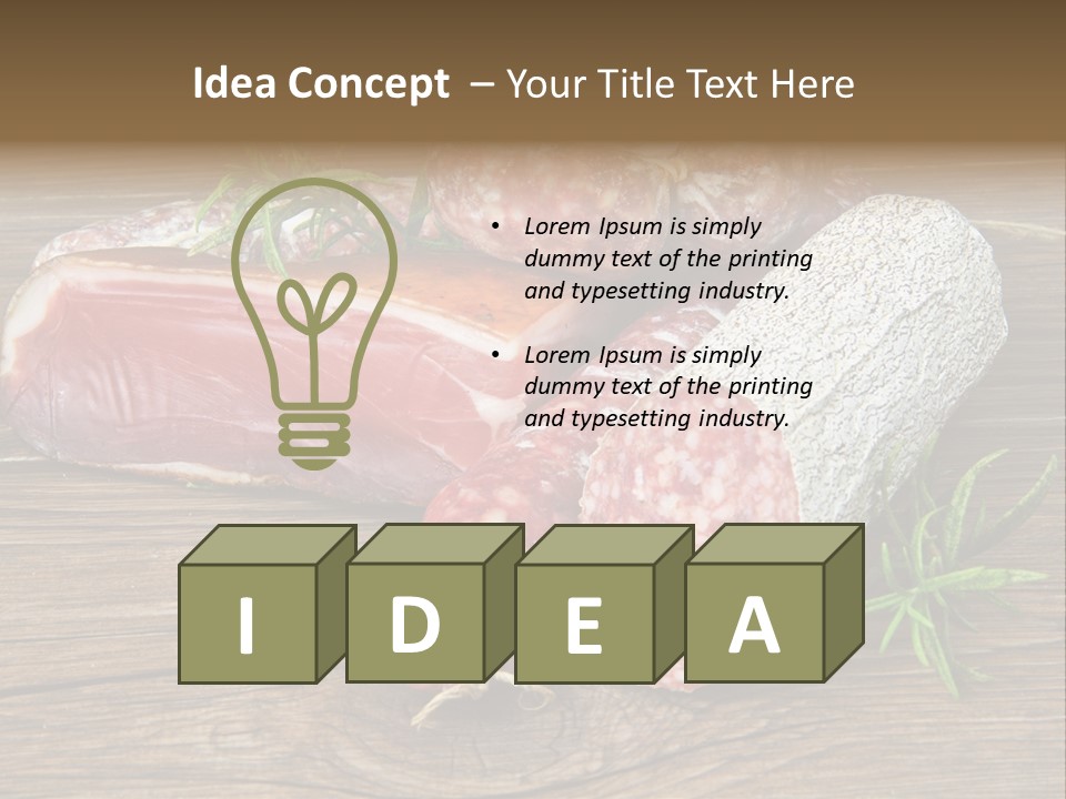 Bone Pork Various PowerPoint Template