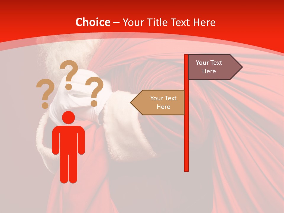 Male Merry Christmas Winter PowerPoint Template