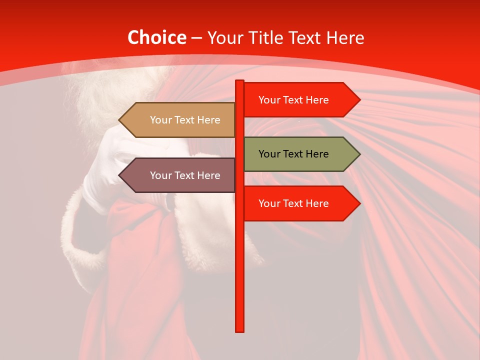 Male Merry Christmas Winter PowerPoint Template