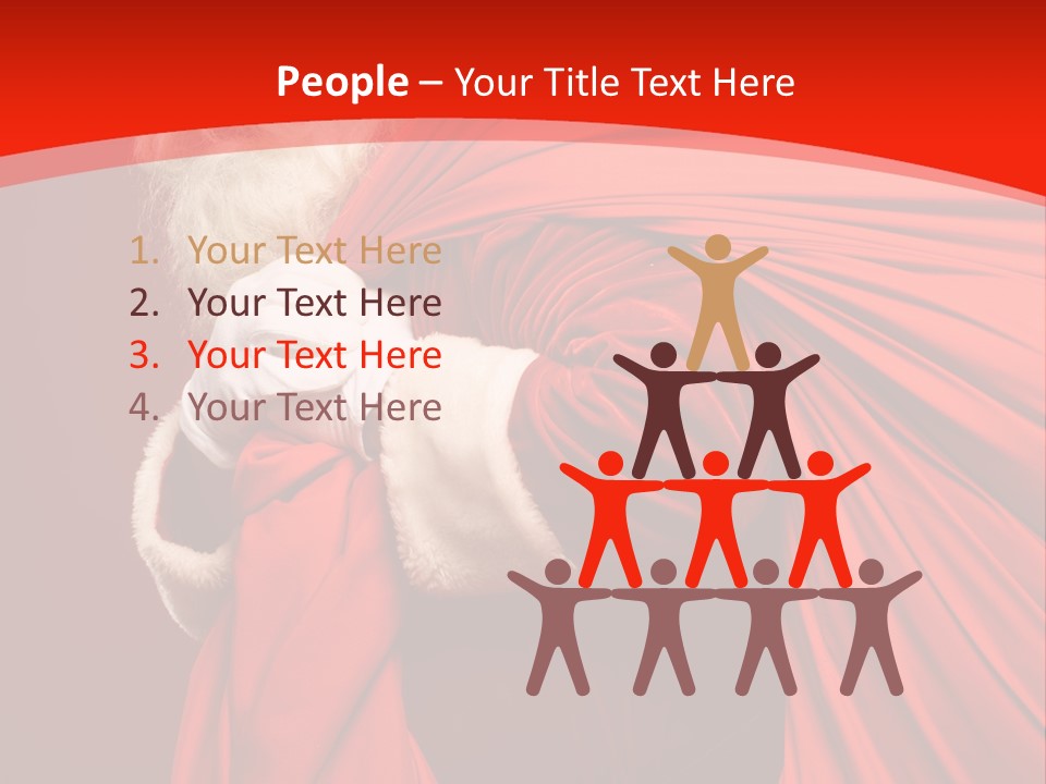 Male Merry Christmas Winter PowerPoint Template