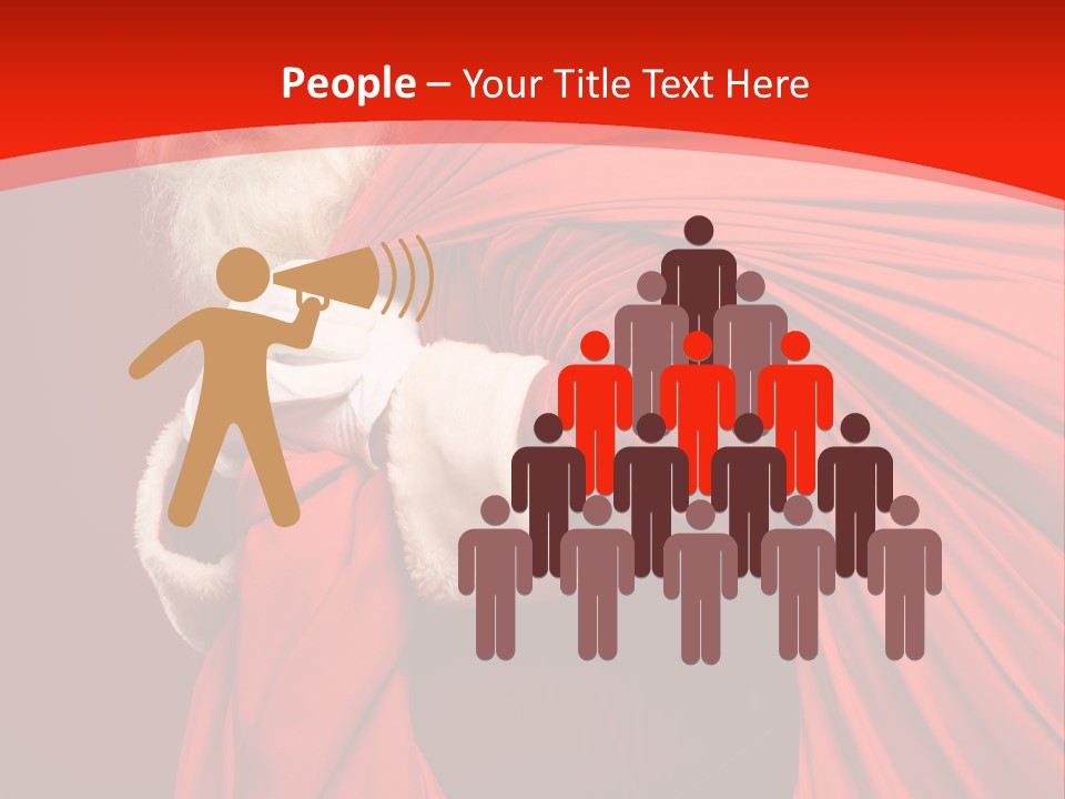 Male Merry Christmas Winter PowerPoint Template