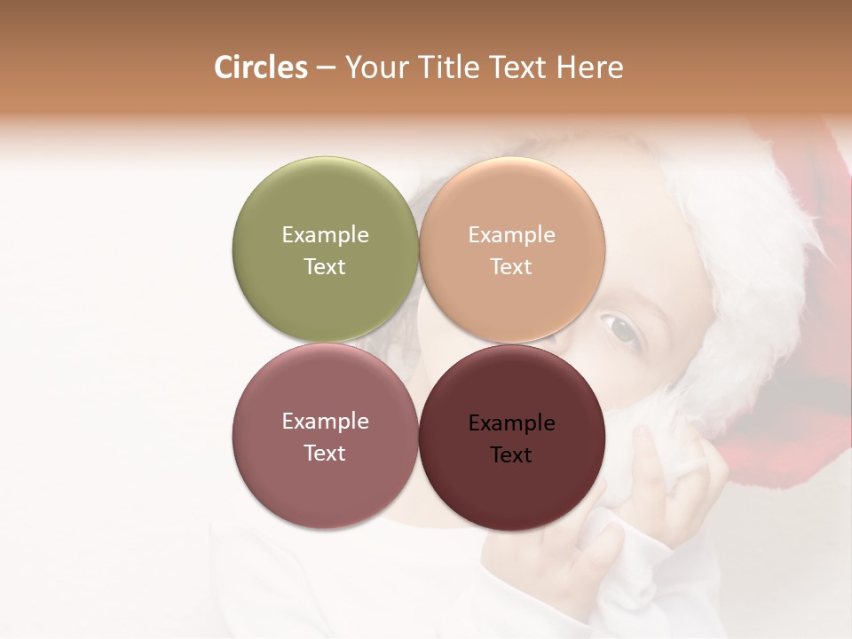 A Young Girl Wearing A Santa Claus Hat PowerPoint Template