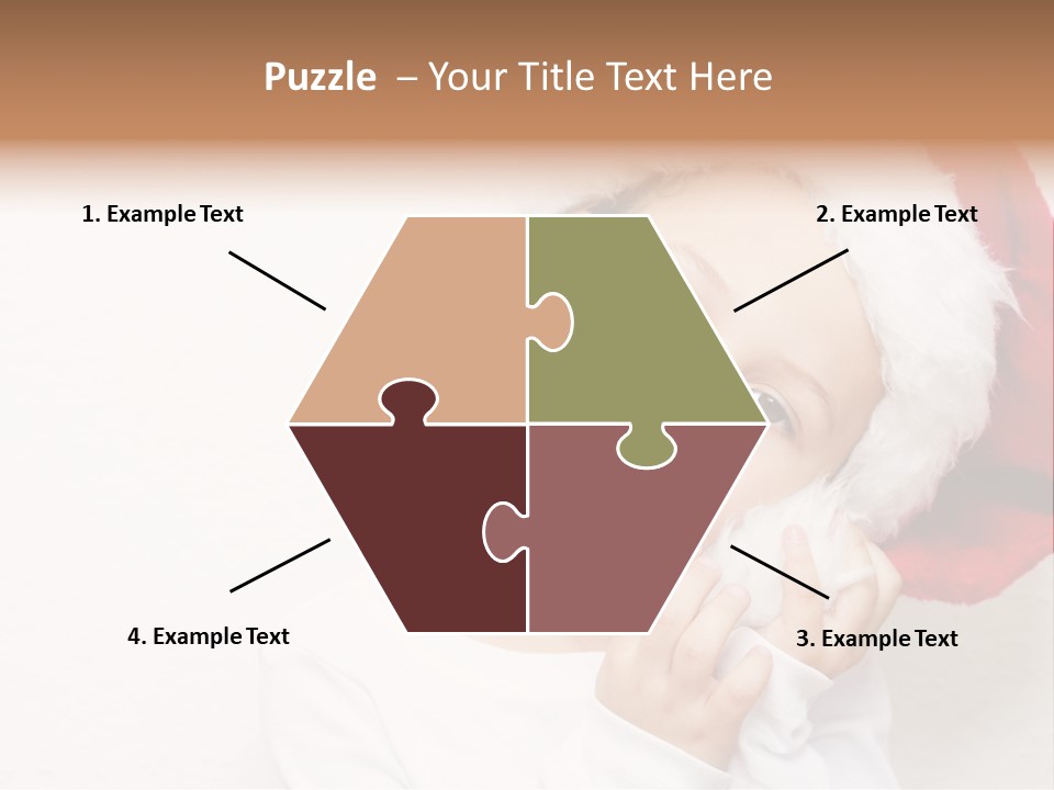 A Young Girl Wearing A Santa Claus Hat PowerPoint Template