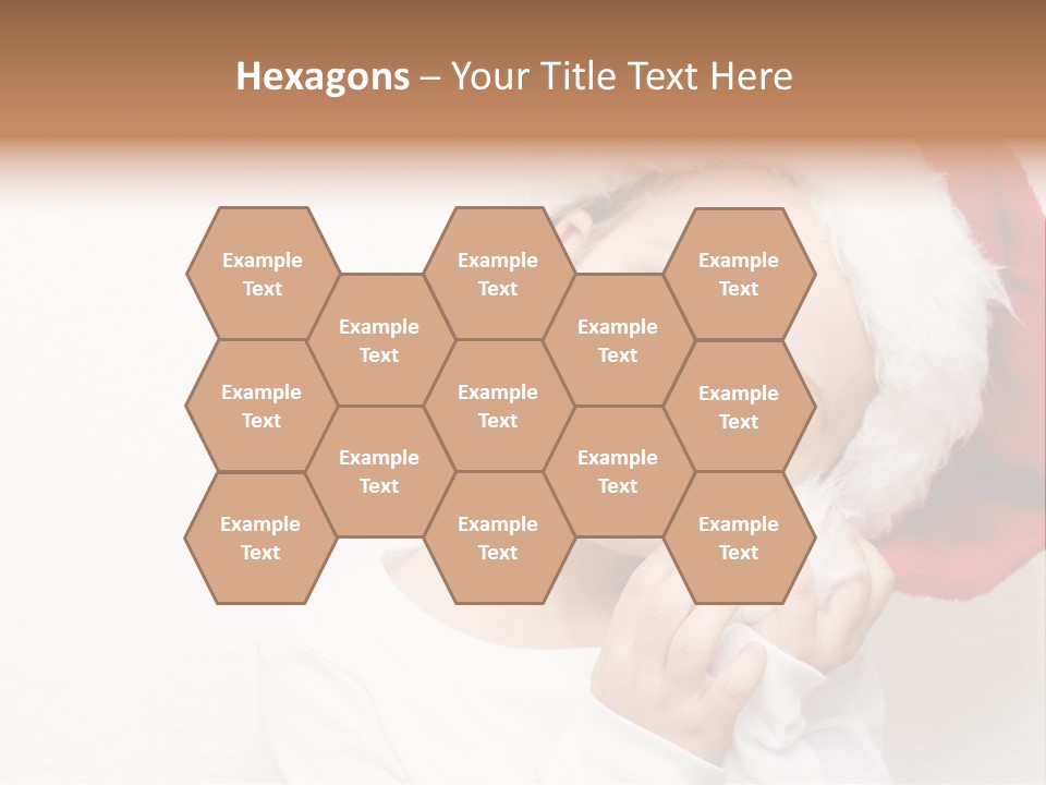 A Young Girl Wearing A Santa Claus Hat PowerPoint Template