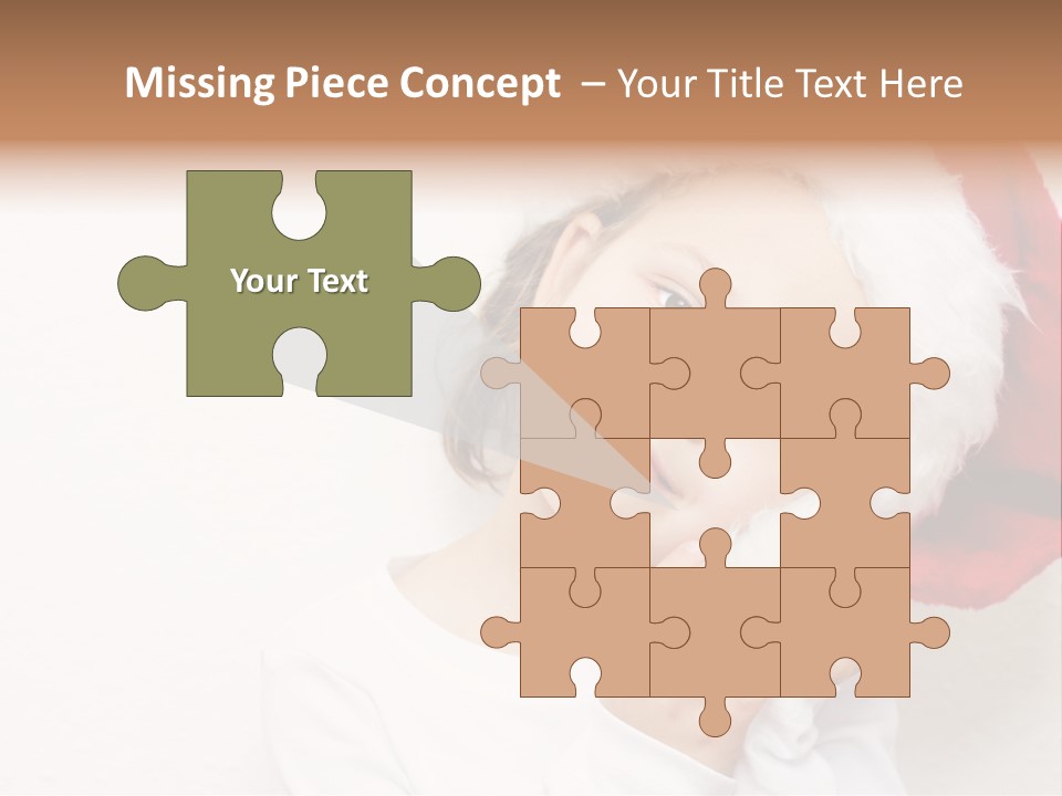 A Young Girl Wearing A Santa Claus Hat PowerPoint Template