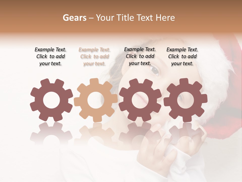 A Young Girl Wearing A Santa Claus Hat PowerPoint Template