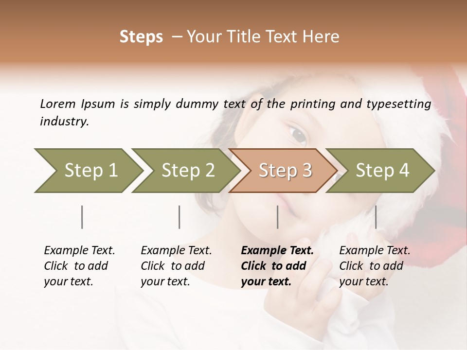 A Young Girl Wearing A Santa Claus Hat PowerPoint Template