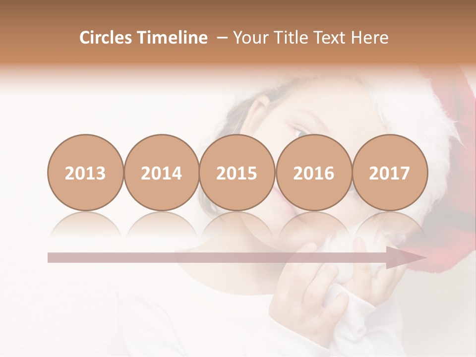 A Young Girl Wearing A Santa Claus Hat PowerPoint Template