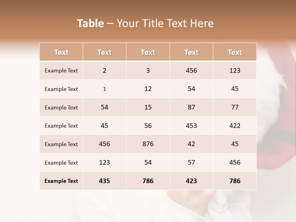 A Young Girl Wearing A Santa Claus Hat PowerPoint Template