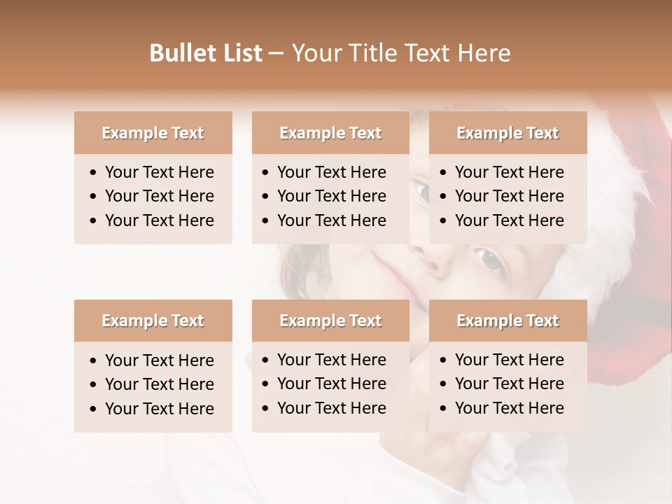 A Young Girl Wearing A Santa Claus Hat PowerPoint Template