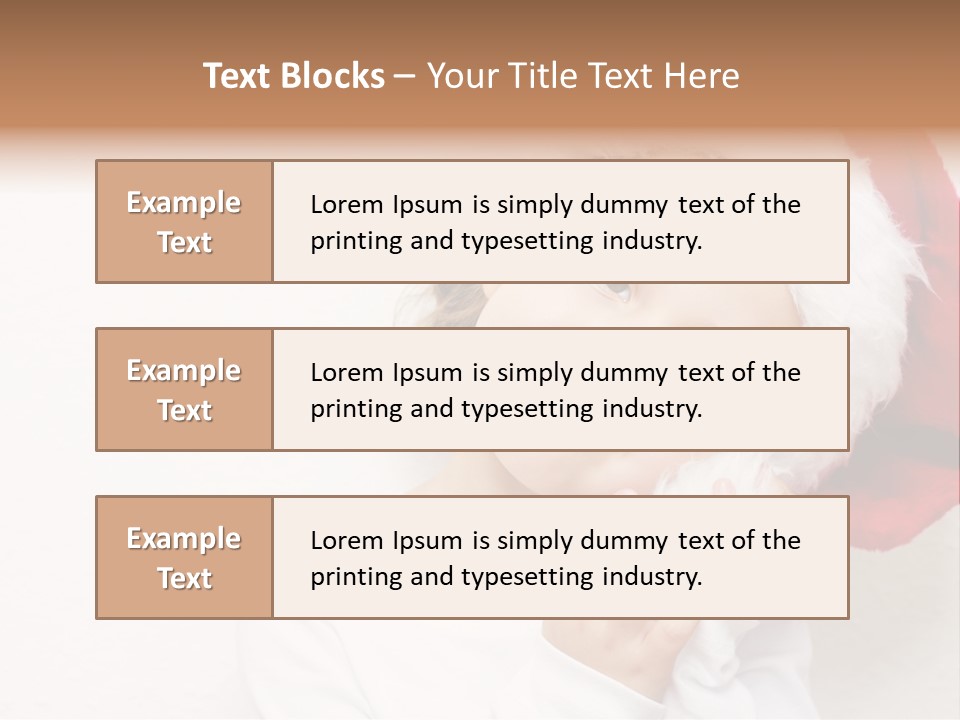 A Young Girl Wearing A Santa Claus Hat PowerPoint Template