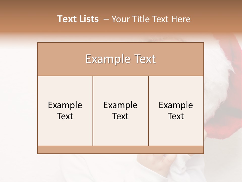 A Young Girl Wearing A Santa Claus Hat PowerPoint Template