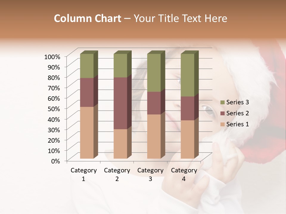 A Young Girl Wearing A Santa Claus Hat PowerPoint Template