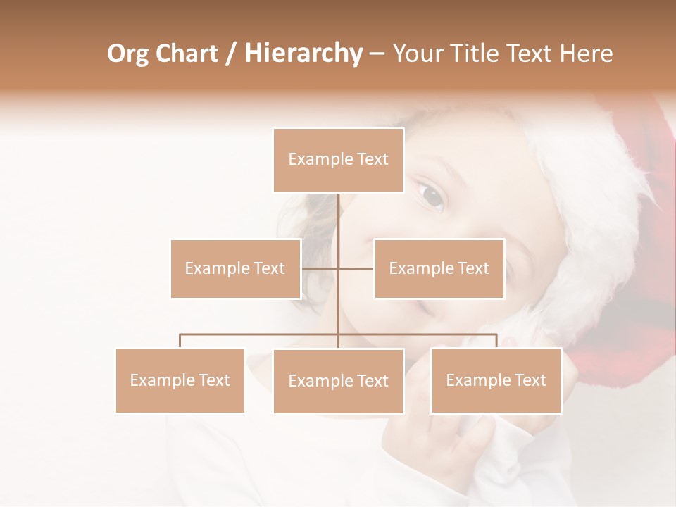 A Young Girl Wearing A Santa Claus Hat PowerPoint Template