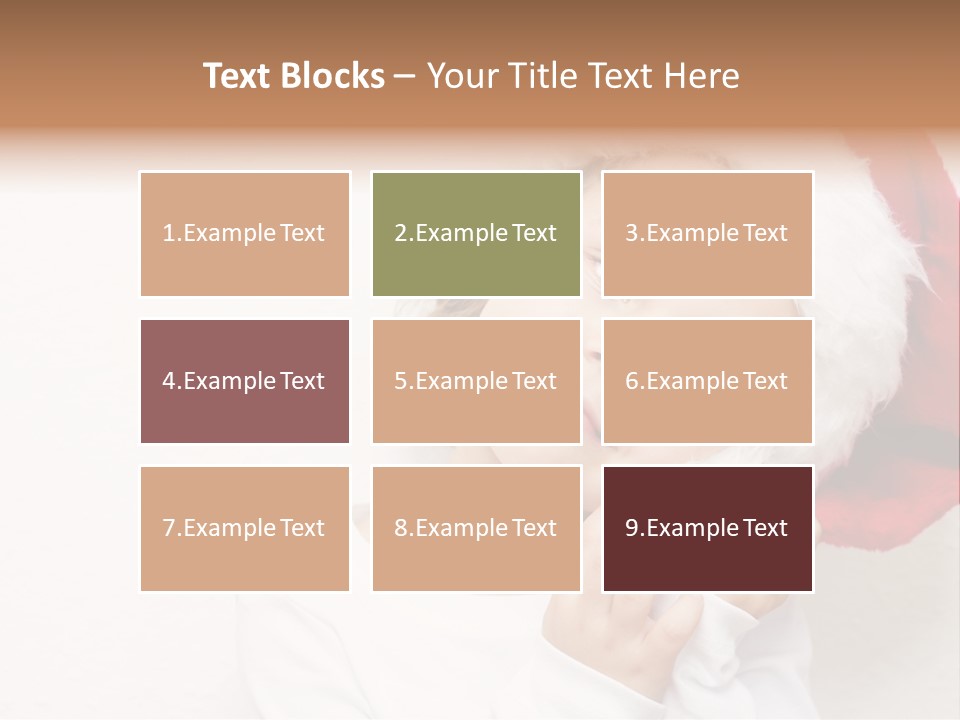 A Young Girl Wearing A Santa Claus Hat PowerPoint Template