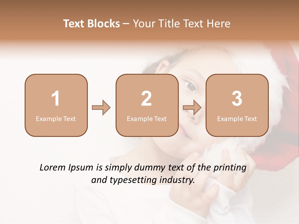 A Young Girl Wearing A Santa Claus Hat PowerPoint Template