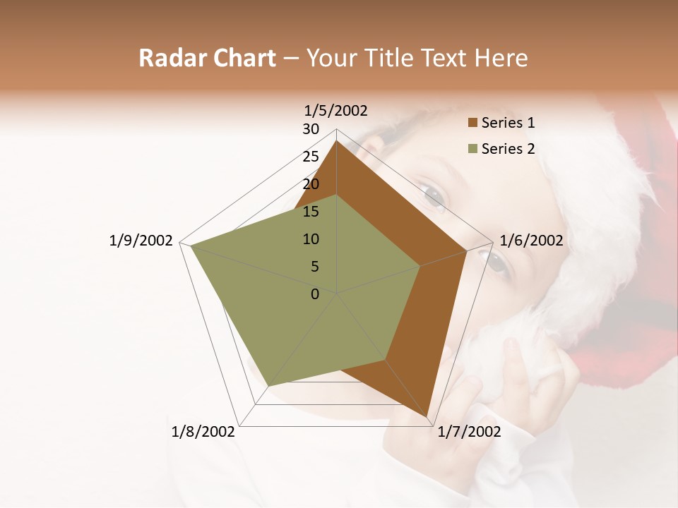 A Young Girl Wearing A Santa Claus Hat PowerPoint Template