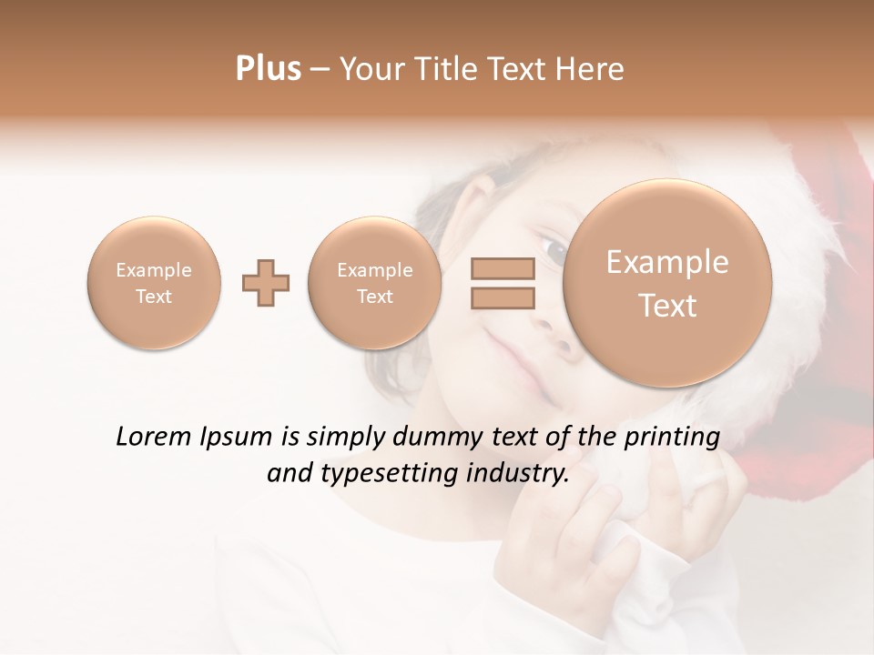 A Young Girl Wearing A Santa Claus Hat PowerPoint Template