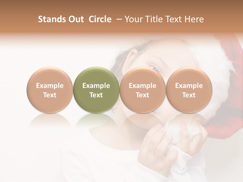 A Young Girl Wearing A Santa Claus Hat PowerPoint Template