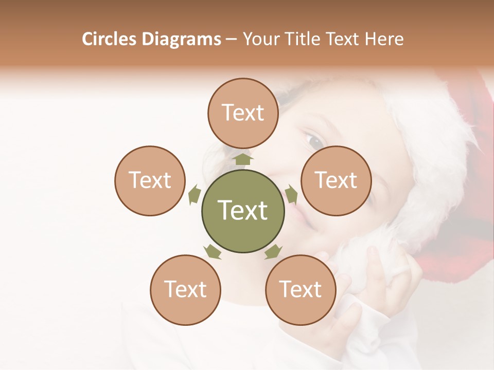 A Young Girl Wearing A Santa Claus Hat PowerPoint Template