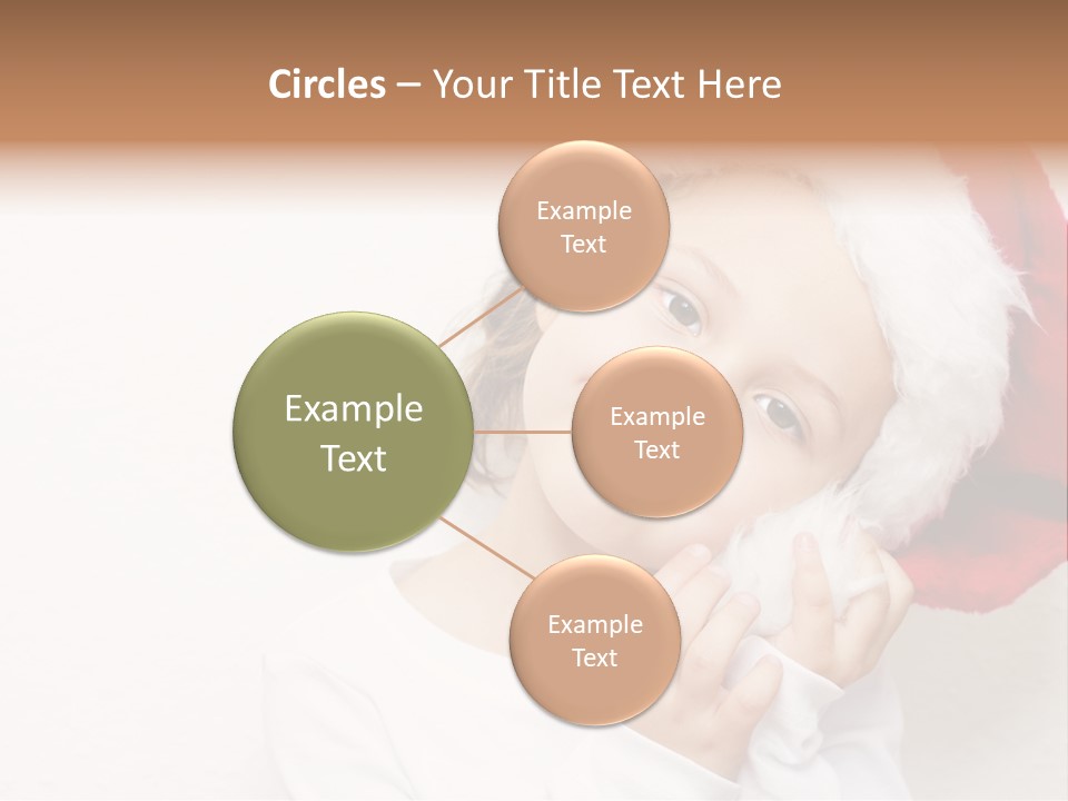 A Young Girl Wearing A Santa Claus Hat PowerPoint Template