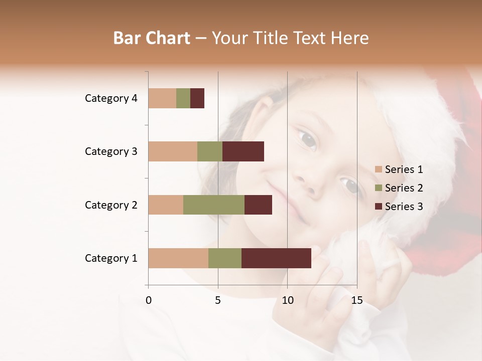 A Young Girl Wearing A Santa Claus Hat PowerPoint Template