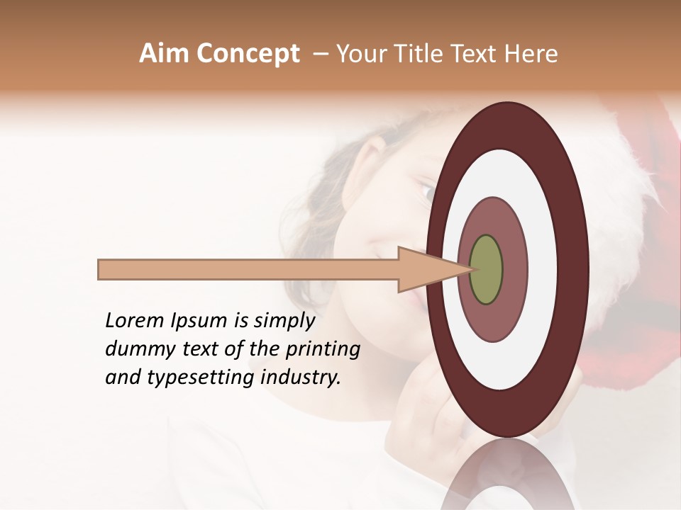 A Young Girl Wearing A Santa Claus Hat PowerPoint Template