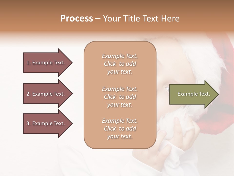 A Young Girl Wearing A Santa Claus Hat PowerPoint Template