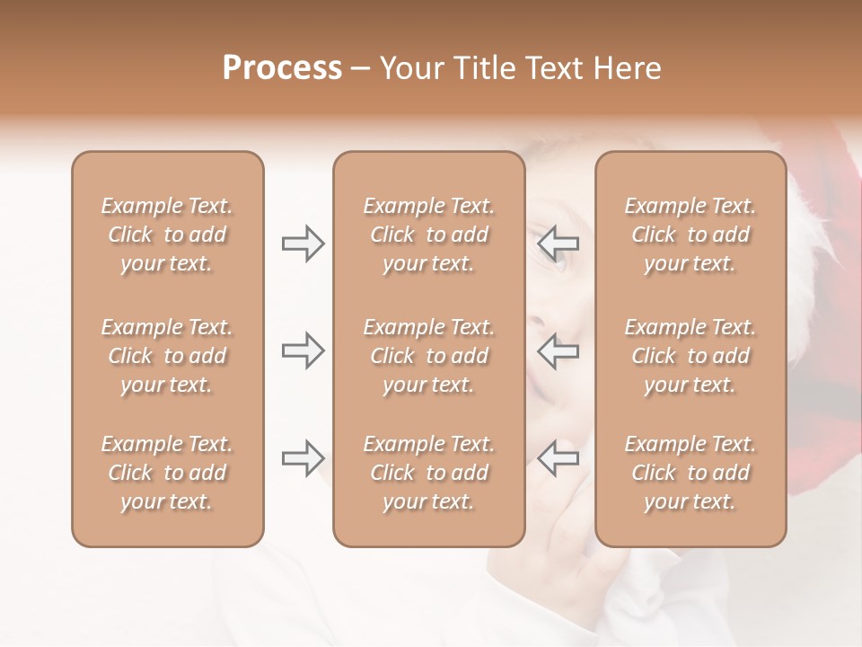 A Young Girl Wearing A Santa Claus Hat PowerPoint Template