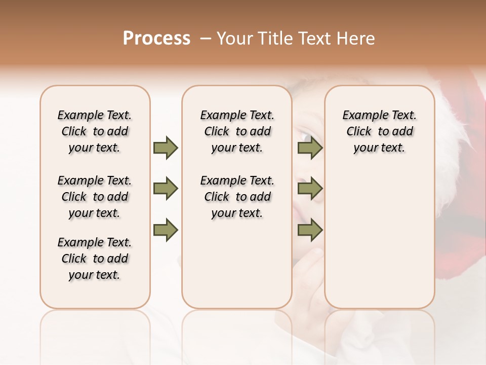 A Young Girl Wearing A Santa Claus Hat PowerPoint Template