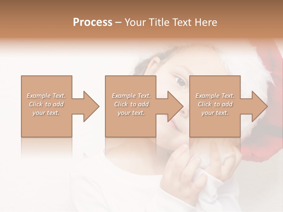 A Young Girl Wearing A Santa Claus Hat PowerPoint Template