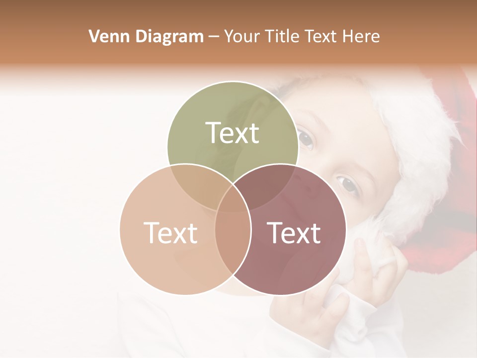 A Young Girl Wearing A Santa Claus Hat PowerPoint Template