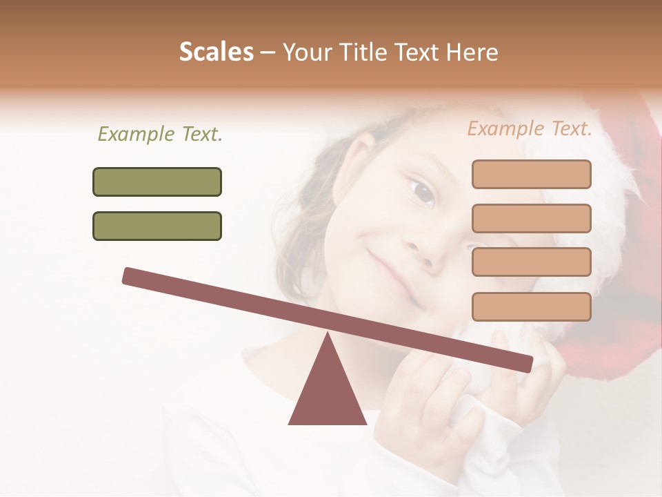 A Young Girl Wearing A Santa Claus Hat PowerPoint Template