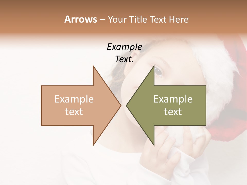 A Young Girl Wearing A Santa Claus Hat PowerPoint Template