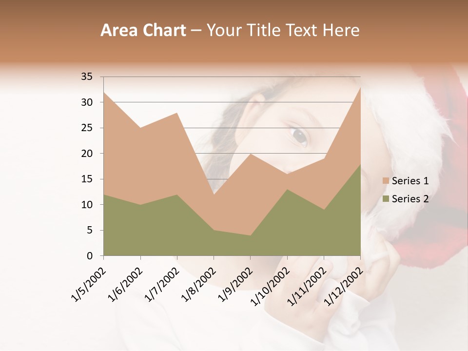 A Young Girl Wearing A Santa Claus Hat PowerPoint Template