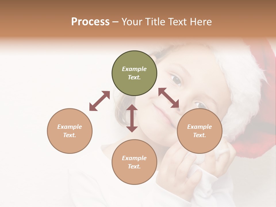 A Young Girl Wearing A Santa Claus Hat PowerPoint Template