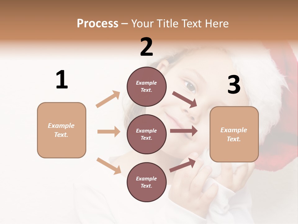 A Young Girl Wearing A Santa Claus Hat PowerPoint Template