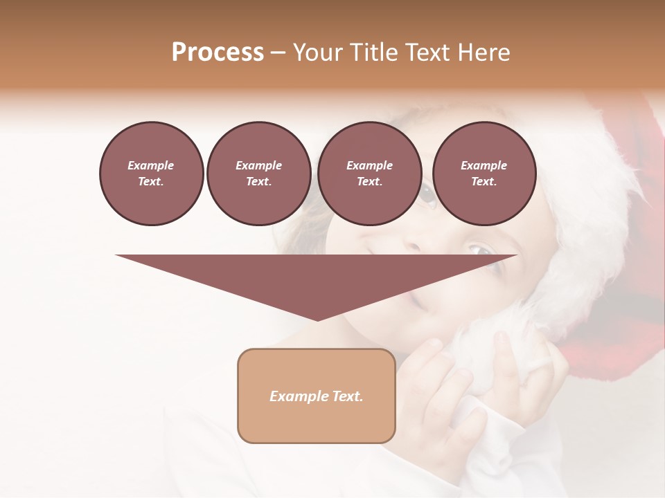 A Young Girl Wearing A Santa Claus Hat PowerPoint Template