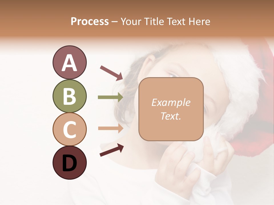 A Young Girl Wearing A Santa Claus Hat PowerPoint Template