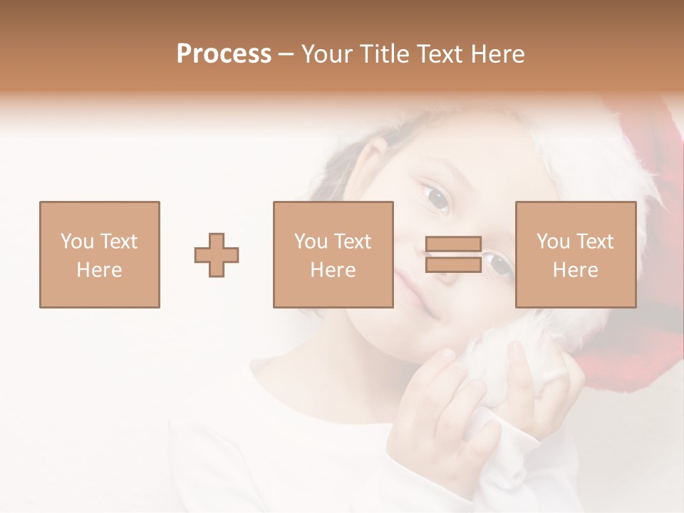 A Young Girl Wearing A Santa Claus Hat PowerPoint Template