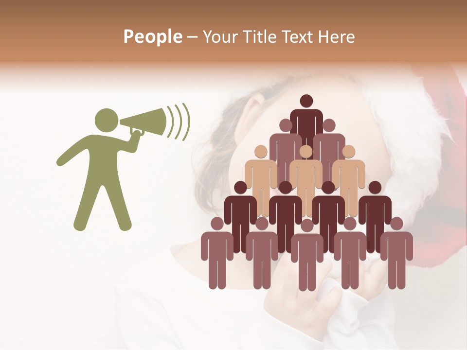 A Young Girl Wearing A Santa Claus Hat PowerPoint Template