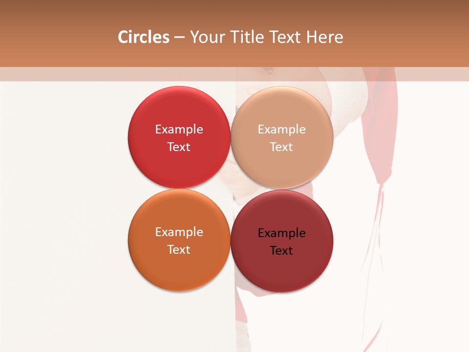 A Baby In A Santa Hat Peeking Out From Behind A Wall PowerPoint Template