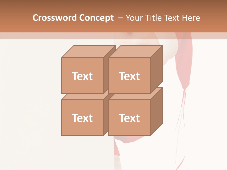 A Baby In A Santa Hat Peeking Out From Behind A Wall PowerPoint Template