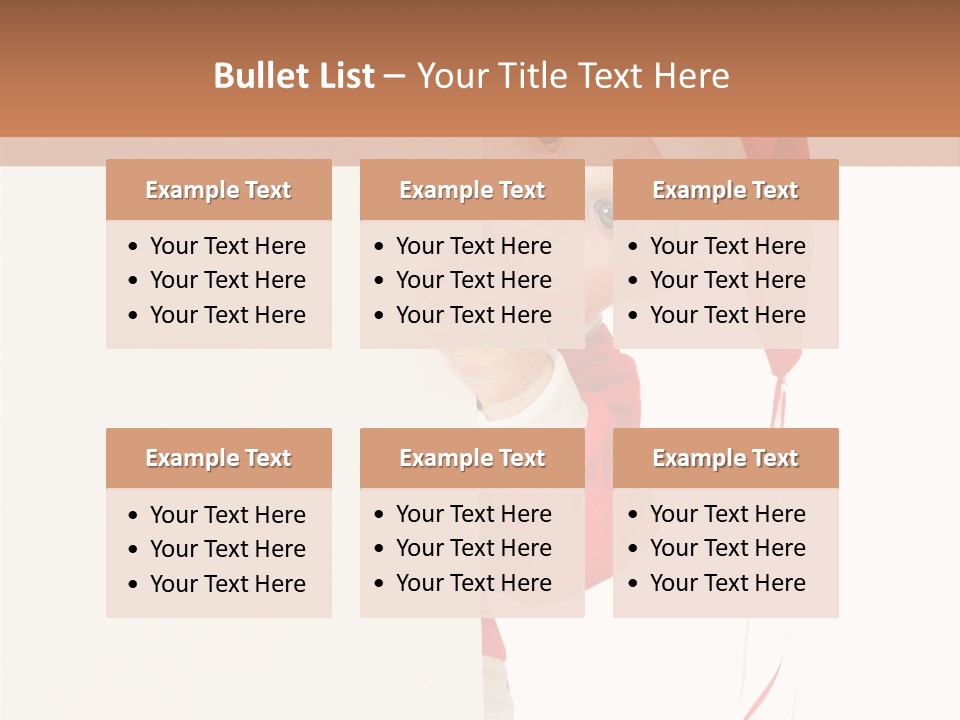 A Baby In A Santa Hat Peeking Out From Behind A Wall PowerPoint Template